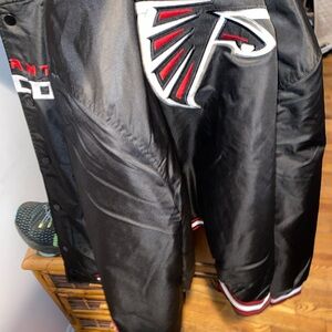 New NFL men’s  Black Red White Atlanta Falcons Bomber Jacket
